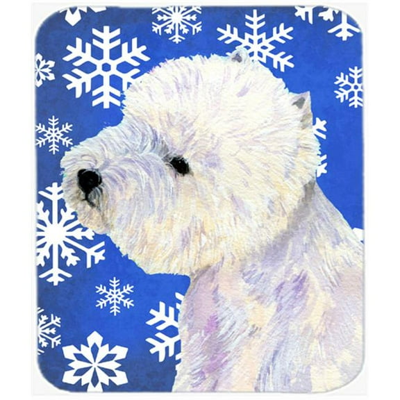 Westie Winter Snowflakes Holiday Mouse Pad, Hot Pad Or Trivet