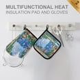 thumbnail image 4 of Yayeee Oven Mitts and Pot Holder Set of 4 Heat Resistant Kitchen Gloves Baking Hot Pad, Sea Window, 4 of 5