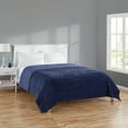 thumbnail image 6 of Mainstays King Quilt - Navy Blue Velvet - Zig Zag Stripe, Reversible Bedding, 6 of 9