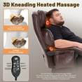 thumbnail image 4 of Qusaphy Big and Tall 800lbs Ergonomic Office Chair Heated massage chair, reclining high-back chair, Footrest & BIFMA Certified Heavy-Duty Support Brown, 4 of 9