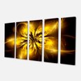 thumbnail image 2 of Shiny Gold Fractal Flower on Black - Floral Canvas Art Print, 2 of 3