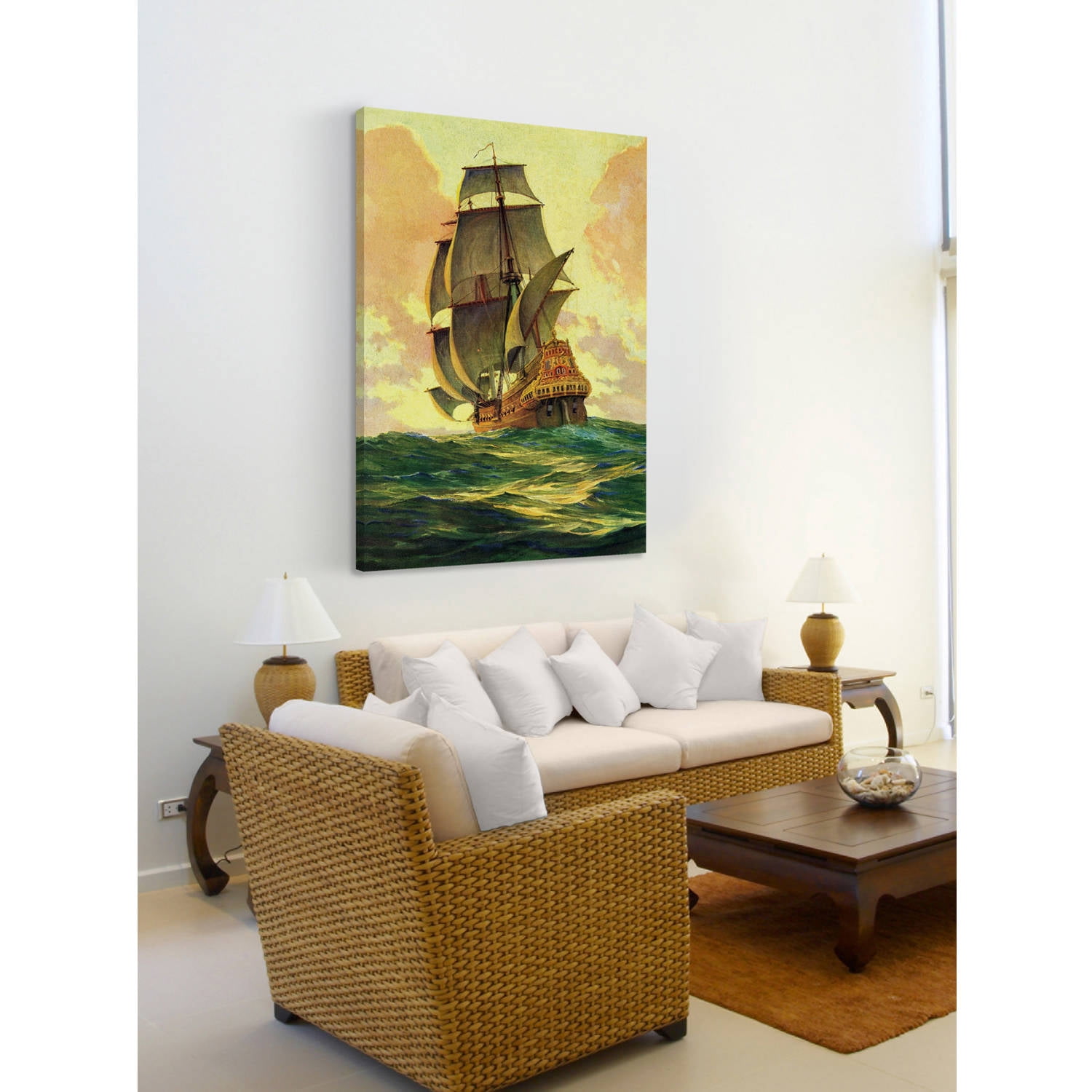 "Sailing Away" Painting Print on Wrapped Canvas