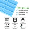 thumbnail image 3 of 3 Pack Silicone Mold, 8 Cavity Large Rectangle Granola Bar Cereal Energy Bar Chocolate Bar Molds, Oreo Mold Silicone Baking Pan for Chocolate MuffinBrownie Corn Bread Cheese Cake Pudding, 3 of 7