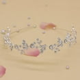thumbnail image 2 of Ammei Gold Headband Bridal Tiara Flower Shape Women's Headpiece Wedding Hair Accessories, 2 of 4