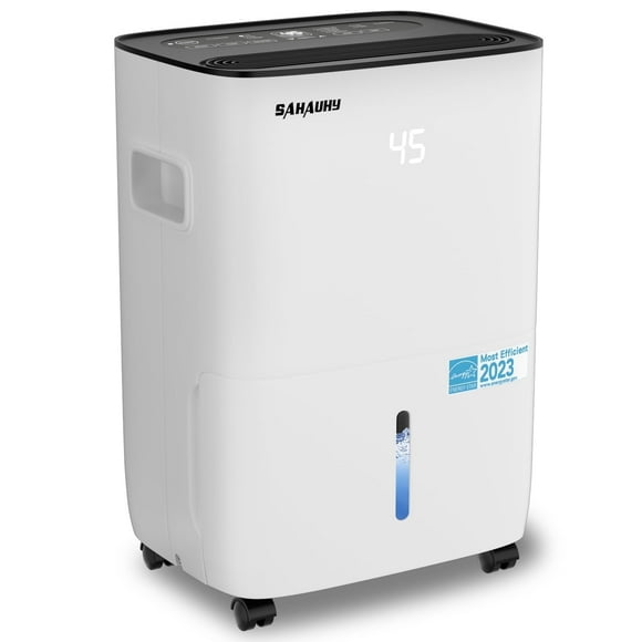 SAHAUHY Déshumidificateur 120 Pintes pour sous-Sol Maison Grands Espaces jusqu'à 6,200 Pi2 avec Tuyau de Vidange et Réservoir d'Eau