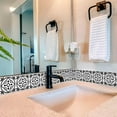 thumbnail image 3 of Mi Alma Floral Black White Tile Stickers - Removable Vinyl 4x4, 24 pcs, 3 of 10