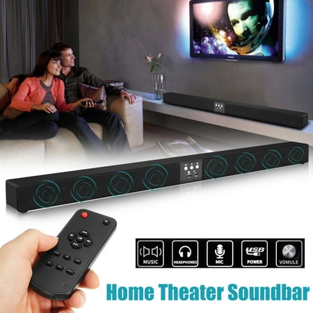 60W 5.1 Channel Soundbar Wireless bluetooth Speaker 3D Stereo Surround HIFI Subwoofer Home Theater 39'' Length with Remote