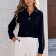 thumbnail image 6 of Tumotour Office Work Business Blouses for Women'S V-Neck Long Sleeve Button Up Shirts Business Causal Dressy Work Top, 6 of 8