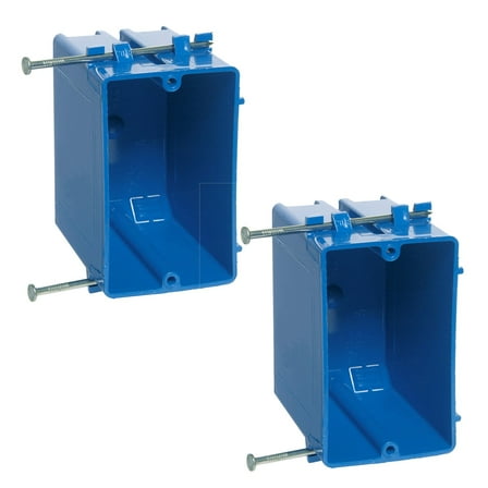 1-Gang 20.3 cu. in. New Work Electrical Outlet Box and Switch 2 Pack