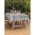 thumbnail image 3 of Outdoor Tablecloth with Umbrella Hole for Patio/Picnic/Party/Camping, Farmhouse Country Waterproof Table Cloth Rectangle Table Cover Washable, Grey Vintage Trees Rustic French Garden (54"x 80"), 3 of 8
