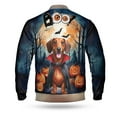 thumbnail image 2 of Happy Halloween Vampire Dachshund BOO with Pumpkins Fun and Spooky All Over Print 3D Baseball Jacket Wiener Dog Lover Gifts Idea Bomber Jacket Softball - 00018, 2 of 6