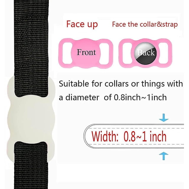Soporte para collar de perro Airtag (paquete de 2) compatible con el soporte para collar de gato Airtag de Apple, soporte para collar de mascota Airtag, funda para Airtag