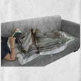 thumbnail image 6 of Rustic Soft Flannel Fleece Throw Blanket, Aged Wood Barn Door with Rusty Crossed Locks Abandoned Western Farmhouse Design, Cozy Plush for Indoor and Outdoor Use, 50" x 60", Brown, by Ambesonne, 6 of 6