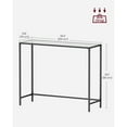 thumbnail image 2 of VASAGLE Entryway Table, Console Table, Tempered Glass Tabletop, Modern  Easy Assembly, with Adjustable feet, 2 of 6