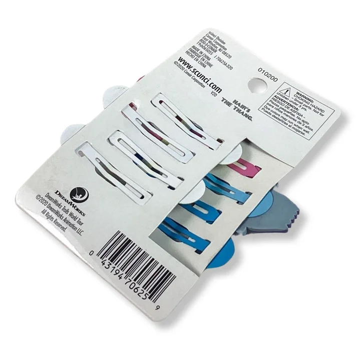 Scunci Trolls World Tour Multicolor Snap Clips 64 Count - Pack of 8