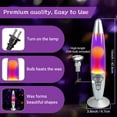 thumbnail image 5 of DAYBETTER 16" Motion Lamp,Yellow Wax in Purple Liquid, Seliver Metal LED Motion Lamp, Christmas Night Light Gifts for Kids and Adults, 5 of 7