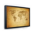 thumbnail image 3 of Designart 'Ancient World Map X' Vintage Framed Canvas Wall Art Print, 3 of 5