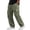 Army Green,#006, variant on Linen Cargo Pants Men Casual Lightweight Elastic Waist Drawstring Cotton Beach Pant Summer Baggy Yoga Trouser Pockets,3XL