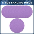 thumbnail image 4 of Discos de Lijado Unique Bargains 3" 80 Grano Reparación Automotriz Redondos de Papel de Lija con Gancho y Bucle Película de Poliéster Púrpura 32 Pcs, 4 of 7