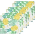 thumbnail image 2 of Dreamtimes 6 PCS Summer Pineapple Pattern Washcloths, 12 X 12 Inches Cotton Wash Cloths, Highly Absorbent and Soft Face Towels for Bathroom,Gym,Hotel and Spa, 2 of 7