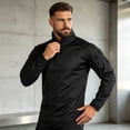 thumbnail image 6 of Cargo Long Sleeve Top for Men Half Zip Stand Collar Color Block Outdoor Hiking Trip Workout Pullover M, 6 of 6