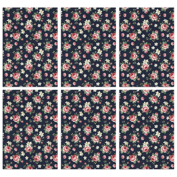 2 Pcs Pioneer Flower Floral Print Pattern Kitchen Towels, Funny Microfiber Dish Towel Set, 18" X 26" Tea Towels