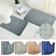 thumbnail image 4 of ESULOMP Bathroom Rugs 3PCS Flannel Set Bathroom Absorbent Mat Thickened Sponge Floor Mat Bathroom Carpet Bathroom Non Slip Door Mat, 4 of 4