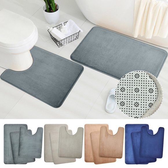 Xihbxyly Rug Area Rug Living Room Bedroom Rug Three Piece Flannel Set Bathroom Absorbent Mat Thickened Sponge Floor Mat Bathroom Carpet Bathroom Non Slip Door Mat