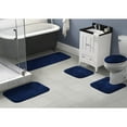 thumbnail image 2 of Garland Rug Traditional Washable Bath Rug Set, 5 Piece Set (2 Bath Rugs, Contour, Lid, & Runner) Navy, 2 of 8