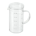 thumbnail image 1 of Taza medidora de vidrio Uxcell de 500 ml, vidrio borosilicato 3.3 graduado con escala impresa blanca y tapa de vidrio, 1 of 7