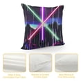 thumbnail image 4 of Qinduosi Pillow Case Cover, Soft Square Pillow Cover Single ,Pink Green Neon Cool Design Decorative Throw Couch Sofa Pillow Cover,Double Sides Print White, 4 of 5