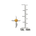 thumbnail image 3 of Sterling Silver with Natural Citrine Cross Pendant Necklace with 18 Inch Chain, 3 of 3