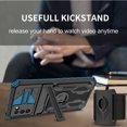 thumbnail image 2 of Covrware Running Wristband Belt-Clip Case for Samsung Galaxy A03S, Detachable Sports Strap, Light Weight Armor Cover with Tempered Glass Screen Protector, Built-in Kickstand, Blue, 2 of 9