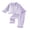 Purple, variant on Cjfdfy Toddler Baby Girl Satin Pajamas Set Solid Color Ruffled Trim Button Down Long Sleeve Tops And Pants Little Baby Cute Soft Satin Loungewear 1-6Y