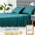 thumbnail image 2 of 3 PCS Bedding Sheets and Pillowcase Set Rayon Derived from Bamboo, Cool Sheets for Hot Sleepers, 2 of 7