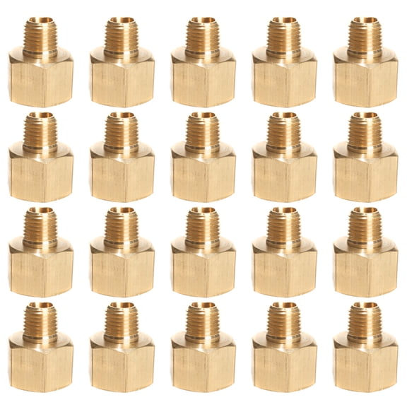 LTWFITTING Brass Pipe 1/2" Female x 1/4" Male NPT Adapter Fuel Gas Air(Pack of 20)