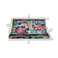 thumbnail image 5 of Set of 2 Decorative Trays, Floral Print Design, Cutout Handles, Multicolor, 5 of 5