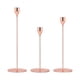 thumbnail image 1 of Candelabros para velas cónicas Candelabros decorativos Se adapta a 3/4 de pulgada Oro rosa, 1 of 9