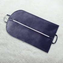 Foldable Travel Garment Bag for Suits & Dresses Breathable Non Woven Fabric,60x100cm (23.6x39.4in) Black Blue Gray 2 Carry Handles,Zipper,Closet Storage & Travel Suit Cover