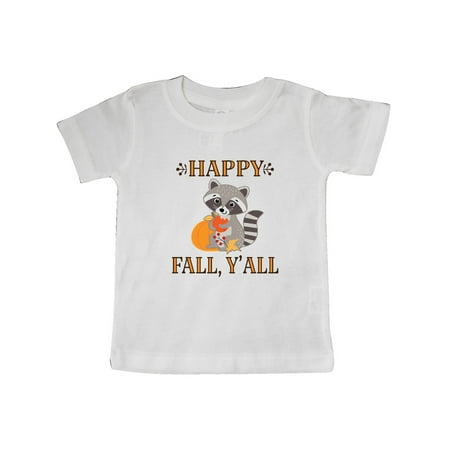 

Inktastic Happy Fall Y All Thanksgiving Raccoon Gift Baby Boy or Baby Girl T-Shirt