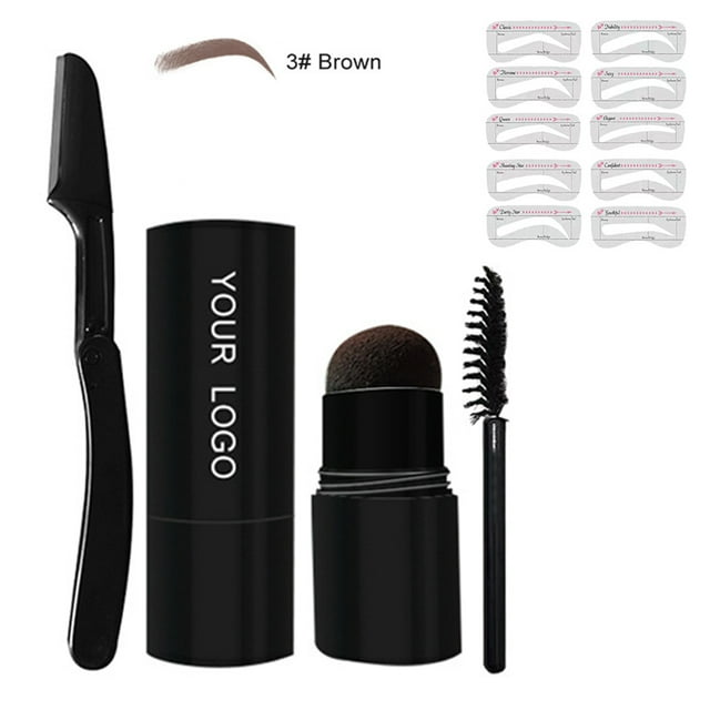 Kit de plantilla de impresión de cejas Kit de impresión y peinado de cejas Polvo de sombra de línea de cabello impermeable para impresión de cejas Ofspeizc CPB-US-HPP91-3
