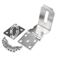 thumbnail image 4 of 90 Degrees Latch Lock Hasp And Staple For Padlock Gate Door Shed Stainless Steel, 4 of 5