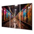 thumbnail image 2 of Designart "Bold Graffiti Tunnel Oasis" Tunnels Metal Wall Décor Set, 2 of 5