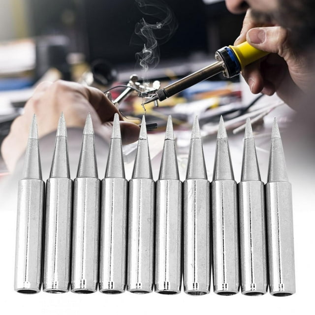 Long Service Life -free Soldering Iron Tip Set, Fast Heating Durable Brass Material Soldering Iron Tip, High Melting Soldering Soldering