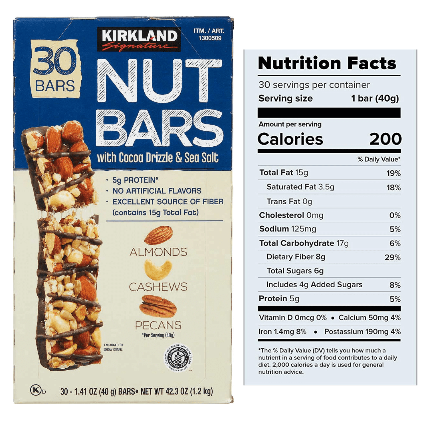 されます Kirkland Signature Nut Bars 1.4 oz, 30count (Pa：Glomarket またはご