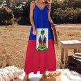 thumbnail image 3 of Haiti Flag Sleeveless Dress Dresses Women Summer Women's Summer Clothing, 3 of 9
