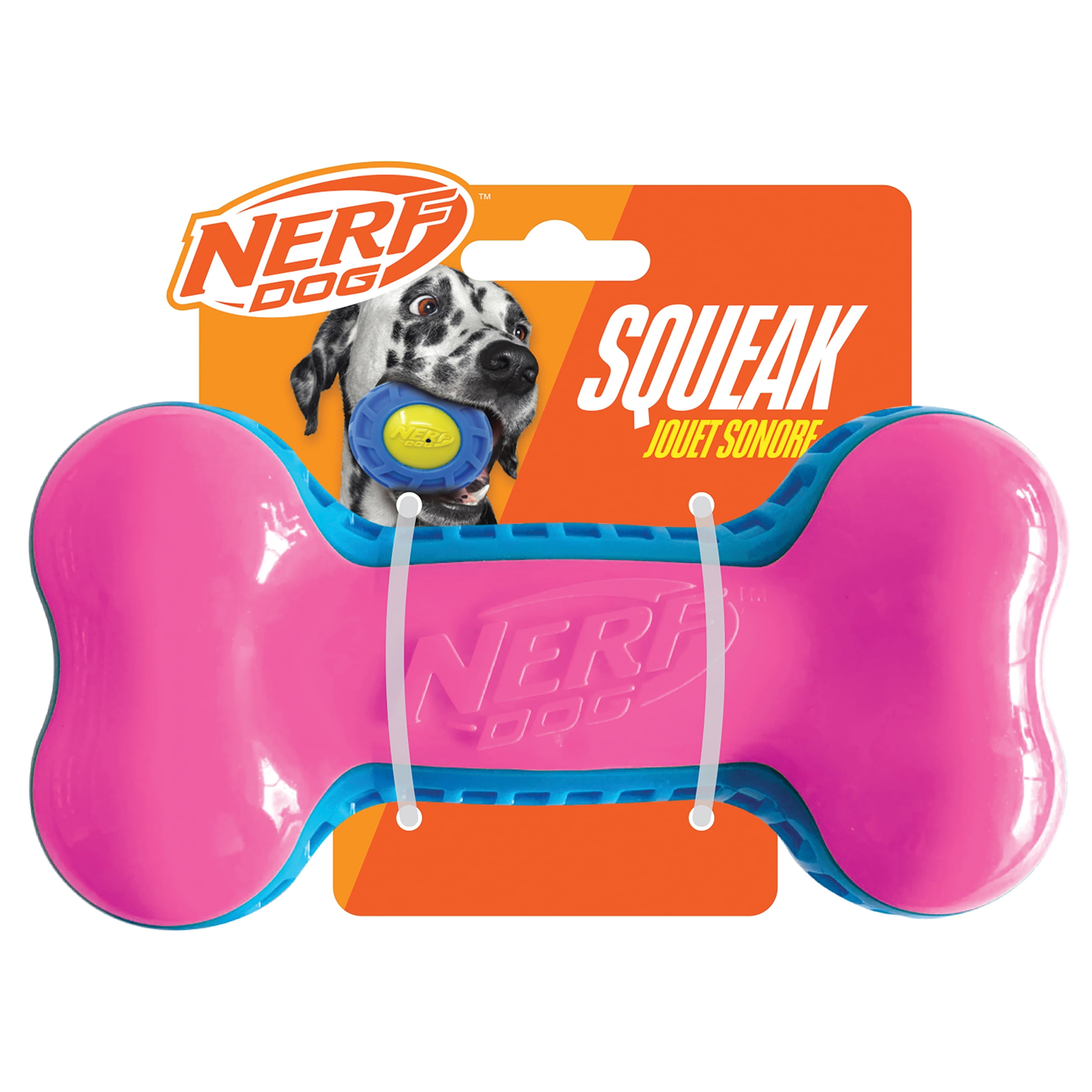 NERF Dog EXO Squeak Bone Dog Toy 7inch