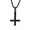 black no chain, variant on Unisex Stainless Steel Personality Rock Smooth Inverted Cross Pendant Amulet Crucifix Necklace Hip Hop Non-mainstream Silver Free Chain