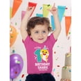 thumbnail image 3 of 1st Birthday Baby Shark Shirt One Year Old Birthday Boy Girl Shirt Pink 24M, 3 of 6