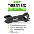 thumbnail image 4 of EVO E-Tec Threadless MTB Bike Stem Bicycle Handlebar for Racing, Road and Mountain Bicycles - ±17 Degrees, 110mm, 4 of 7
